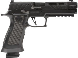 Sig Sauer P320V004 P320  9mm Luger 21+1 4.60" Black Steel Threaded Barrel, Black Cerakote Optic Cut/Serrated Slide, Black Laser Engraved XSeries Grips