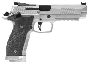Sig Sauer 226X59STAS P226 XFive STAS Full Size 9mm Luger 20+1 5" Steel Bull Barrel, Stainless Optic Ready/Serrated Steel Slide w/Picatinny Rail & Beavertail Frame, Black Piranha G10 Grips Right Hand