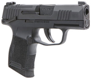 Sig Sauer 3659BXR3PMS P365 BXR Micro-Compact 9mm Luger 10+1, 3.10" Black Steel Barrel, Black Nitron Optic Ready/Serrated Slide, Black Stainless Steel Frame w/Picatinny Rail, Black Polymer Grips