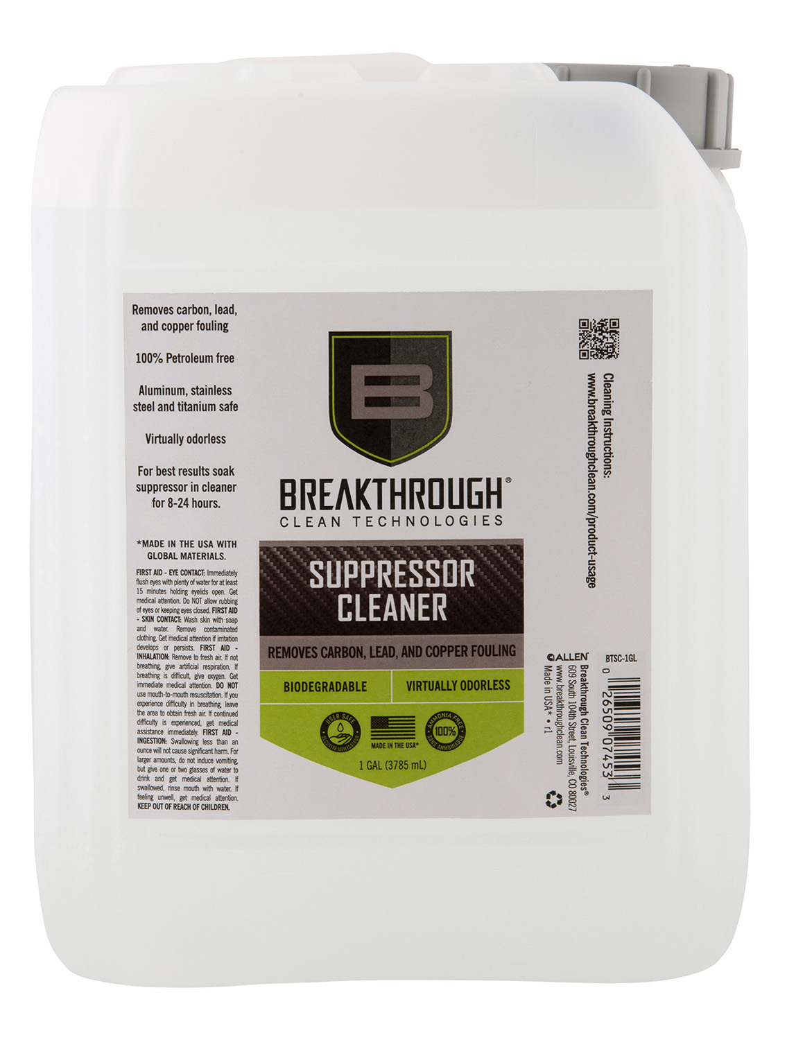 Breakthrough Clean BTSC1GL Suppressor Cleaner 1 Gallon