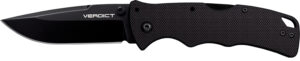 Cold Steel CSFLC3SP10A Verdict  3" Folding Spear Point Plain Black Matte AUS-10A SS Blade/Black G10 Handle Includes Belt Clip