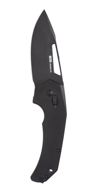 S.O.G SOG12250157 Prohen XR 3.35" Folding Drop Point Plain Black TiNi Cryo D2 Steel Blade, Black Textured G10 Handle