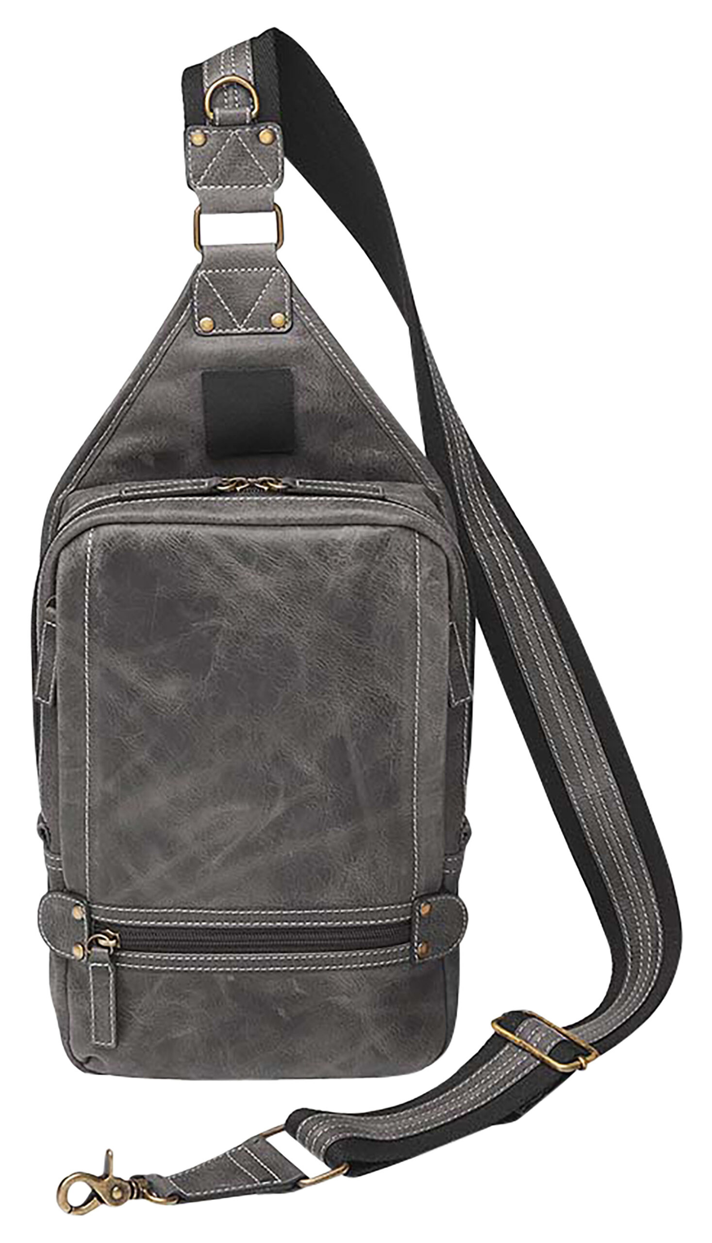 Gun Tote'n Mamas/Kingport GTMCZY108GREY Sling Backpack Gray Leather Includes Standard Holster