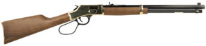 Henry H006GL Side Gate  44 Mag/44 Special 10+1 20" Blued Octagon Barrel, Polished Brass Rec, American Walnut Stock, Adj. Sight, Large Loop Lever