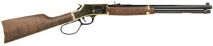 Henry H006GCL Side Gate  45 Colt (LC) 10+1 20" Blued Octagon Barrel, Polished Brass Rec, American Walnut Stock, Adj. Sight, Large Loop Lever