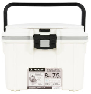 PELICAN 8Q-1-WHTGRY 8QT ELITE COOLER WHT/GRY