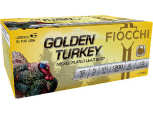 Fiocchi 123TRKC4 Golden Turkey 12Gauge 3" 1 3/4oz 4Shot 10 Per Box/10 Case
