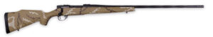 Weatherby VHH270NR6B Vanguard Outfitter 270 Win 5+1 24" Threaded/Spiral Fluted, Graphite Black Barrel/Rec, Tan with Brown & White Sponge Synthetic Stock, Accubrake Muzzle Brake, Adj. Trigger