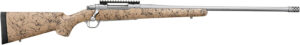 Ruger 57156 Hawkeye FTW Hunter Full Size 7mm PRC 4+1 24" Matte Stainless Threaded Barrel, Picatinny Rail Stainless Steel Receiver, Speckled Tan/Black HS Precision Synthetic Stock