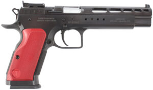 Tanfoglio TFGOLDM10OR Gold Match  10mm Auto 14+1, 6" Blued Polygonal Rifled Barrel, Blued Optic Ready/Ported/Serrated Steel Slide, Blued Steel Frame w/Beavertail