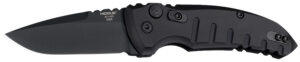 Hogue 24116 A01  2.75" Folding Drop Point Plain Black Cerakote 154CM SS Blade/Matte Black Aluminum Handle