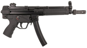 MAC 12750004 5  9mm Luger 30+1 8.90" Black Phosphate Steel Threaded Barrel, Black Phosphate Optics Ready Receiver/Frame, Black Grip, Ambidextrous