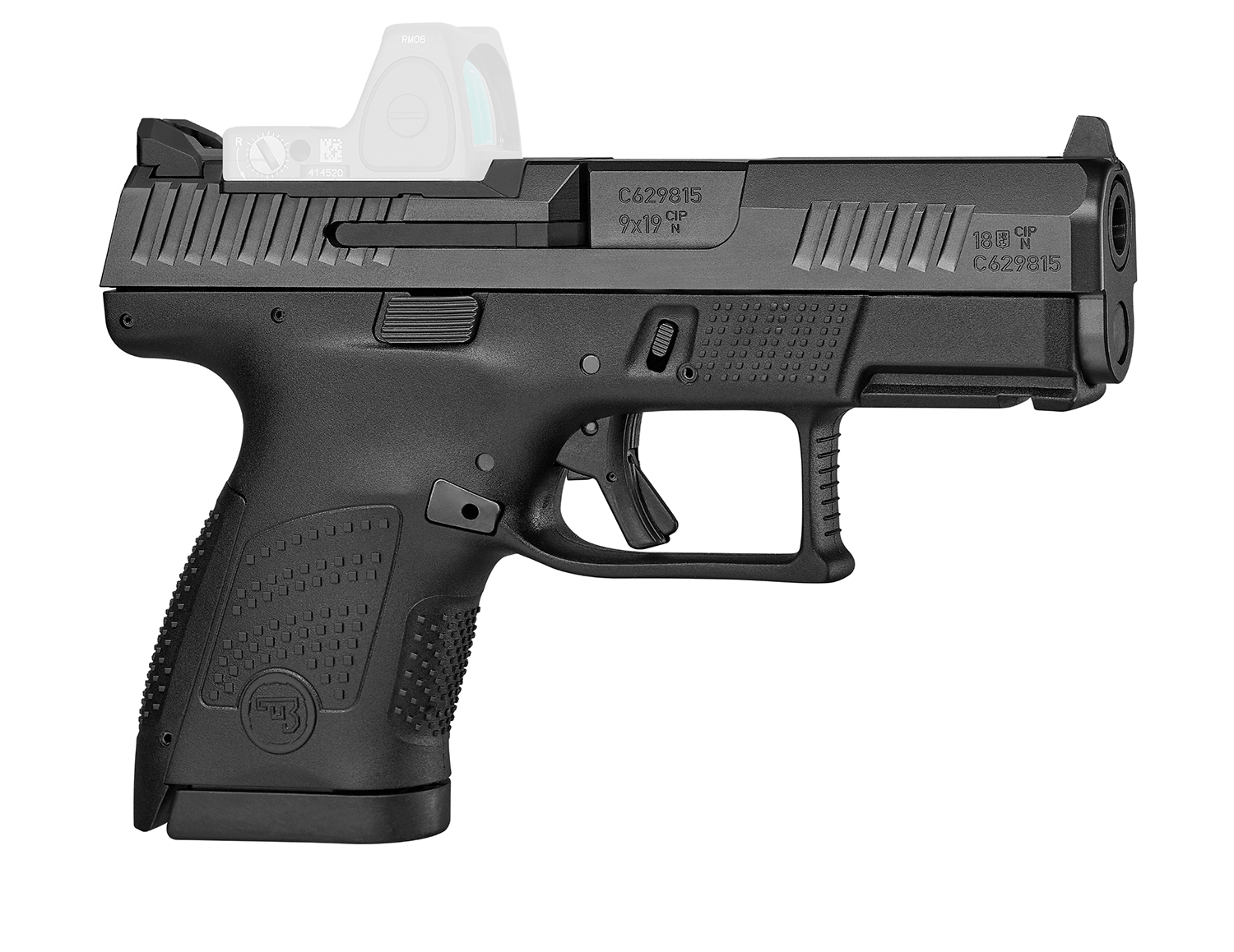 CZ-USA 01568 P-10 S Sub-Compact Frame 9mm Luger 10+1 3.50" Black Steel Barrel, Black Nitride Optic Ready/Serrated Steel Slide, Black Polymer Frame w/Picatinny Rail