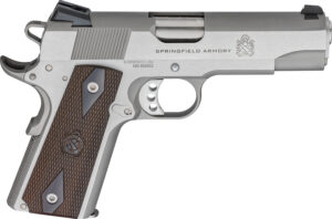 Springfield Armory PX9417S 1911 Garrison 9mm Luger 9+1 4.25" Stainless Match Grade Barrel, Serrated Stainless Steel Slide & Frame w/Beavertail, Thinline Wood Grip