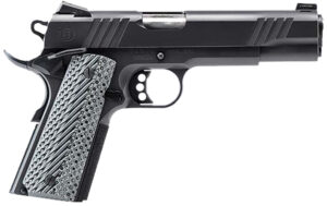 Bersa B19117050BBBB B1911 Onyx Full Size Frame 45 ACP 8+1 5" Stainless Steel Barrel, Black Serrated Steel Slide, Black Stainless Steel Frame w/Beavertail, Gray VZ Grip, Ambidextrous