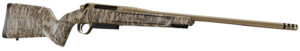 Christensen Arms 8011501200 Evoke  Full Size 243 Win 4+1 20" Flat Dark Earth Cerakote #4 Contour Threaded Barrel, Mossy Oak Bottomland Fixed Hybrid Hunter w/Picatinny Rail Synthetic Stock