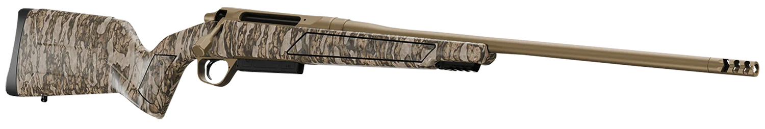 Christensen Arms 8011502100 Evoke Full Size 300 PRC 4+1 22" Flat Dark Earth Cerakote #4 Contour Threaded Barrel, Mossy Oak Bottomland Fixed Hybrid Hunter w/Picatinny Rail Synthetic Stock