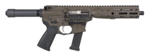 LWRC ICP9PBC8 IC-9  9mm Luger 33+1 8.50" Black Nitride Threaded Barrel, M-LOK Handguard, Patriot Brown Aluminum Receiver w/Integrated Rail Base, Black Pistol Tube, LWRC Ultra Combat Grip, Ambidextrous