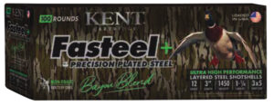 Kent Cartridge CC123FSP363X5 Fasteel + Precision Steel Sports South Exclusive 12 Gauge 3" 1 1/4 oz 3x5 Shot 100 Per Box/2 Cs