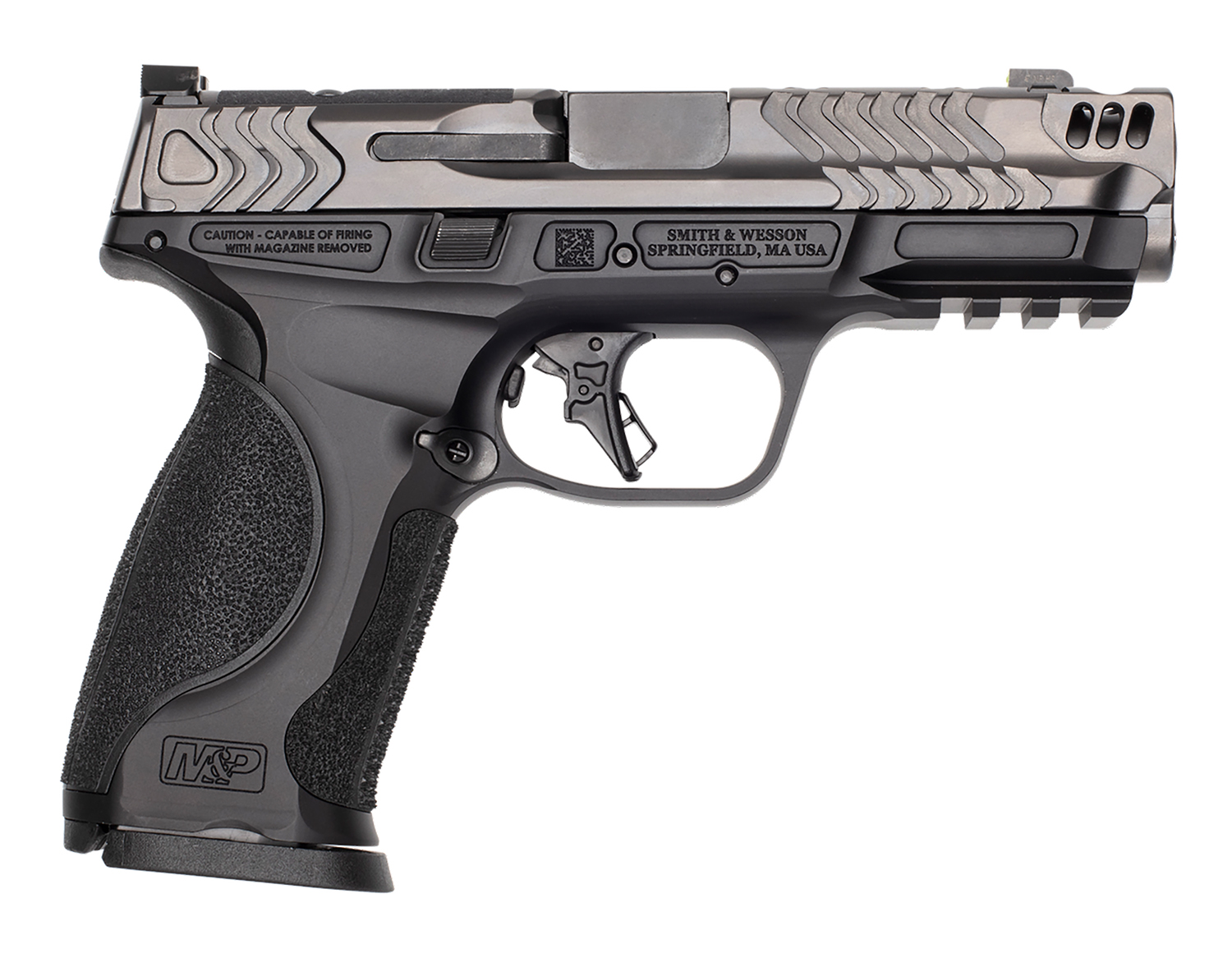 Smith & Wesson 13987 M&P M2.0 Metal Full Size Frame 9mm Luger 17+1 4.22" Black Armornite Stainless Steel Barrel Gray Armornite Optic Cut/Serrated Stainless Steel Slide Black Aluminum Black Polymer Gri