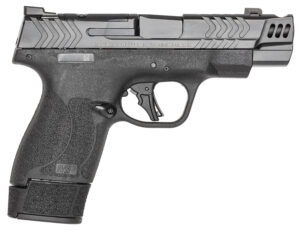 Smith & Wesson 13990 M&P 9 Shield Plus 9mm Luger 10+1 15+1 13+1 4" Stainless Armornite Gray Ported/Serrated Stainless Steel Slide Black Textured Grip