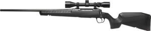 Savage Arms 32013 Axis XP Combo 22-250 Rem 4+1 22" Matte Black Button Rifled Barrel, Matte Black Drilled & Tapped Carbon Steel Receiver, Fixed Sporter Black Synthetic Stock, Weaver 3-9x40mm, Left Hand