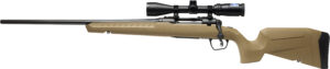 Savage Arms 32201 Axis 2 XP Combo 25-06 Rem 4+1 22" Black Sporter Barrel, Black Drilled & Tapped Steel Receiver, Fixed Flat Dark Earth Synthetic Stock, Left Hand, Boresighted 3-9x40
