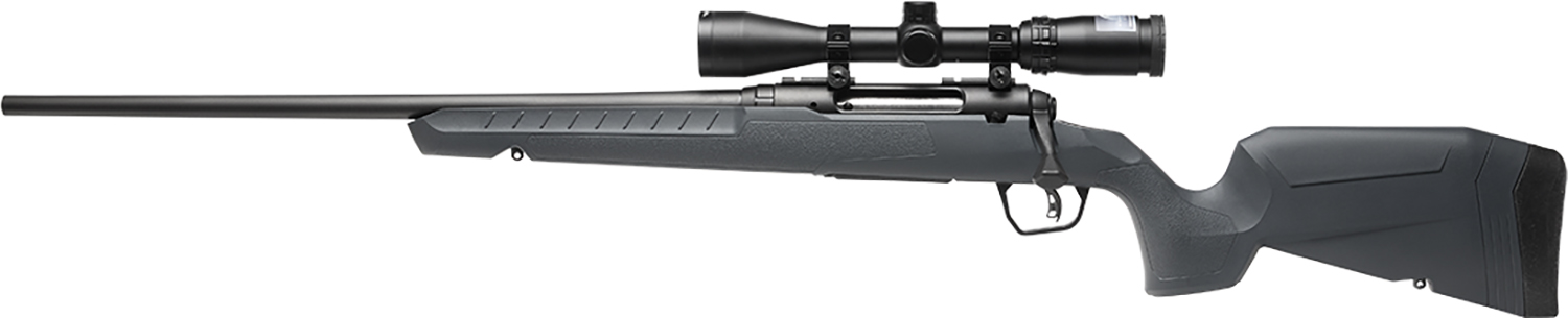 Savage Arms 32205 Axis 2 XP Combo Full Size 22-250 Rem 4+1 22" Black Sporter Barrel, Black Carbon Steel Receiver Drilled & Tapped, Gray Fixed Synthetic Stock, Weaver 3-9x40mm Scope, Left Hand