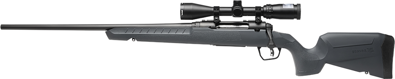 Savage Arms 32250 Axis 2 XP Combo Compact 243 Win 4+1 20" Matte Black Heavy Sporter Barrel & Drilled & Tapped Carbon Steel Receiver, Fixed Matte Gray Synthetic Stock, Left Hand, Boresighted 3-9x40mm