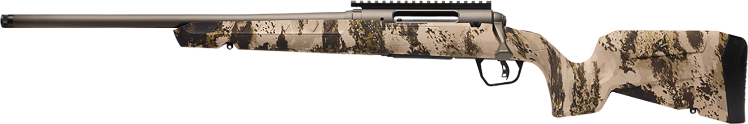 Savage Arms 32344 Axis 2 Pro Compact 223 Rem 4+1 20" Gun Metal Bronze Cerakote Heavy Sporter Threaded Barrel & Picatinny Rail Carbon Steel Receiver, Fixed Western Camo Synthetic Stock, Left Hand