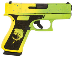 Glock PX4350204MAHIWG G43X  Sub-Compact Frame 9mm Luger 10+1 3.41" Black GMB Barrel, Mahi Cerakote Serrated Steel Slide, Mahi Polymer Frame w/Beavertail & Front Rail, Black Textured Grip, Ambidextrous