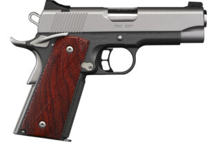Kimber Mfg, Inc 3000243 CDP Pro 9mm Luger 9+1 4" Stainless Steel Barrel, Kimpro II Silver Serrated Stainless Steel Slide, Kimpro II Gray Aluminum Frame w/Beavertail Rosewood Grip