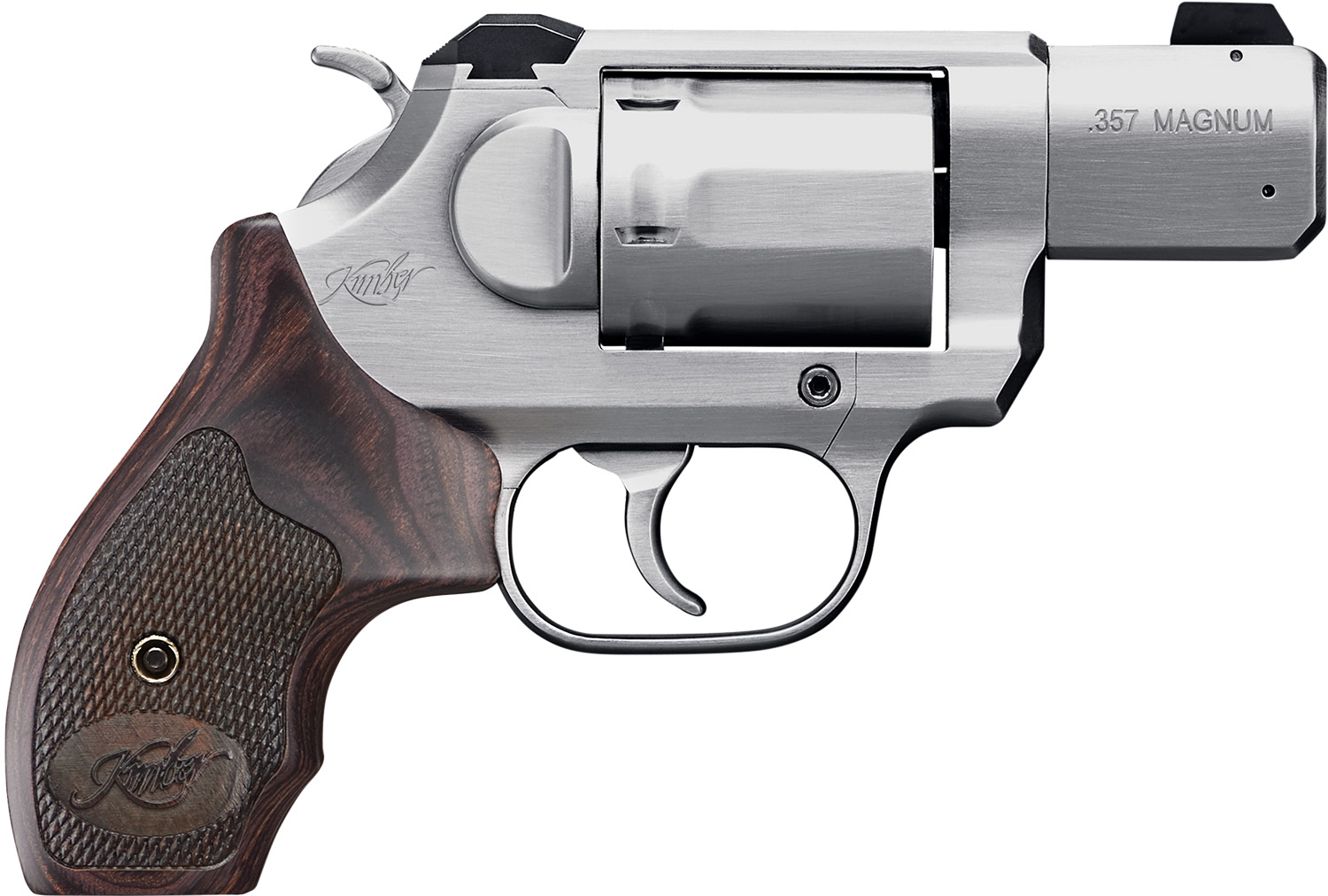 Kimber Mfg, Inc 3400021CA K6S *CA Compliant DA/SA 357 Mag 6 Shot 2" Brushed Stainless Steel Barrel & Cylinder, Brushed Stainless Stainless Steel Frame, Diamond Checkering Grip, Exposed Hammer