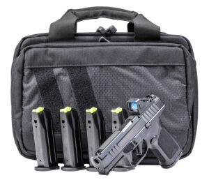 Rost Martin RM1CBLKOSP10CA RM1C *CA Compliant 9mm Luger 10+1 4" Black Compensated Match Grade Barrel, Black Tenifer Optic Ready/Serrated Steel Slide, Black Textured Grip