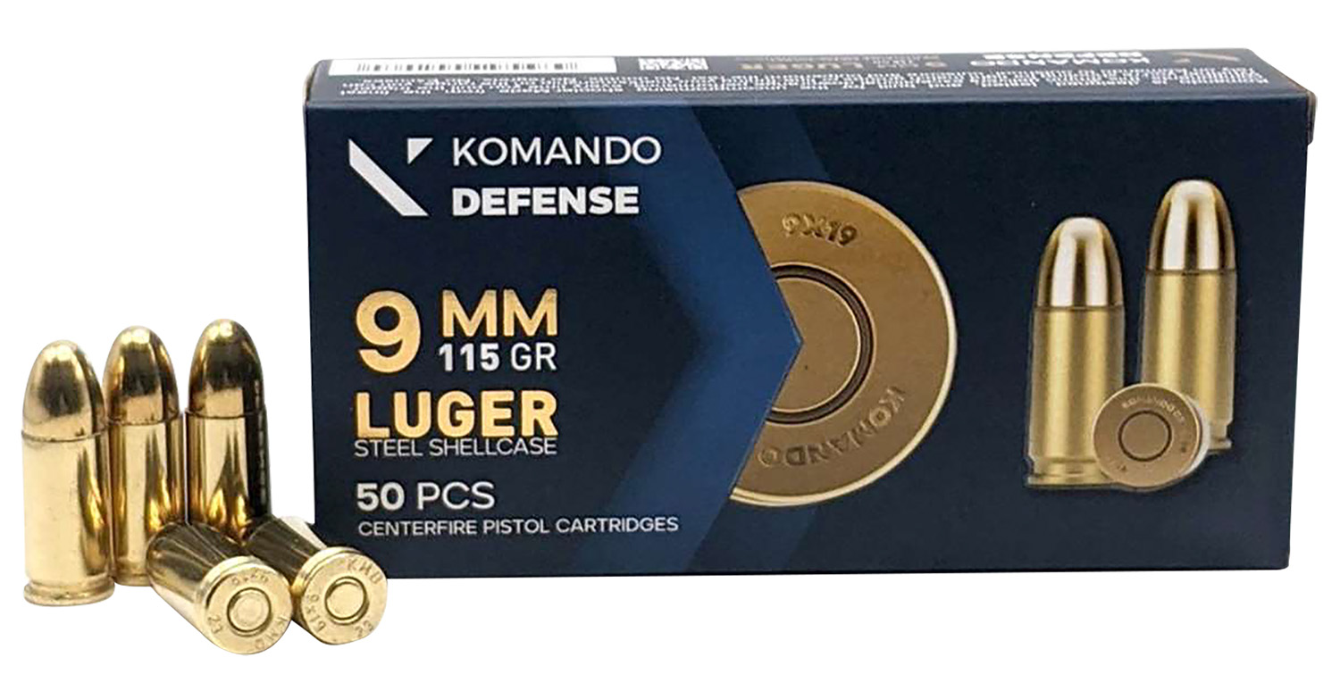 Dickinson LLC BRASS/STL 9mm 115gr Full Metal Jacket 50 Per Box/20 Case