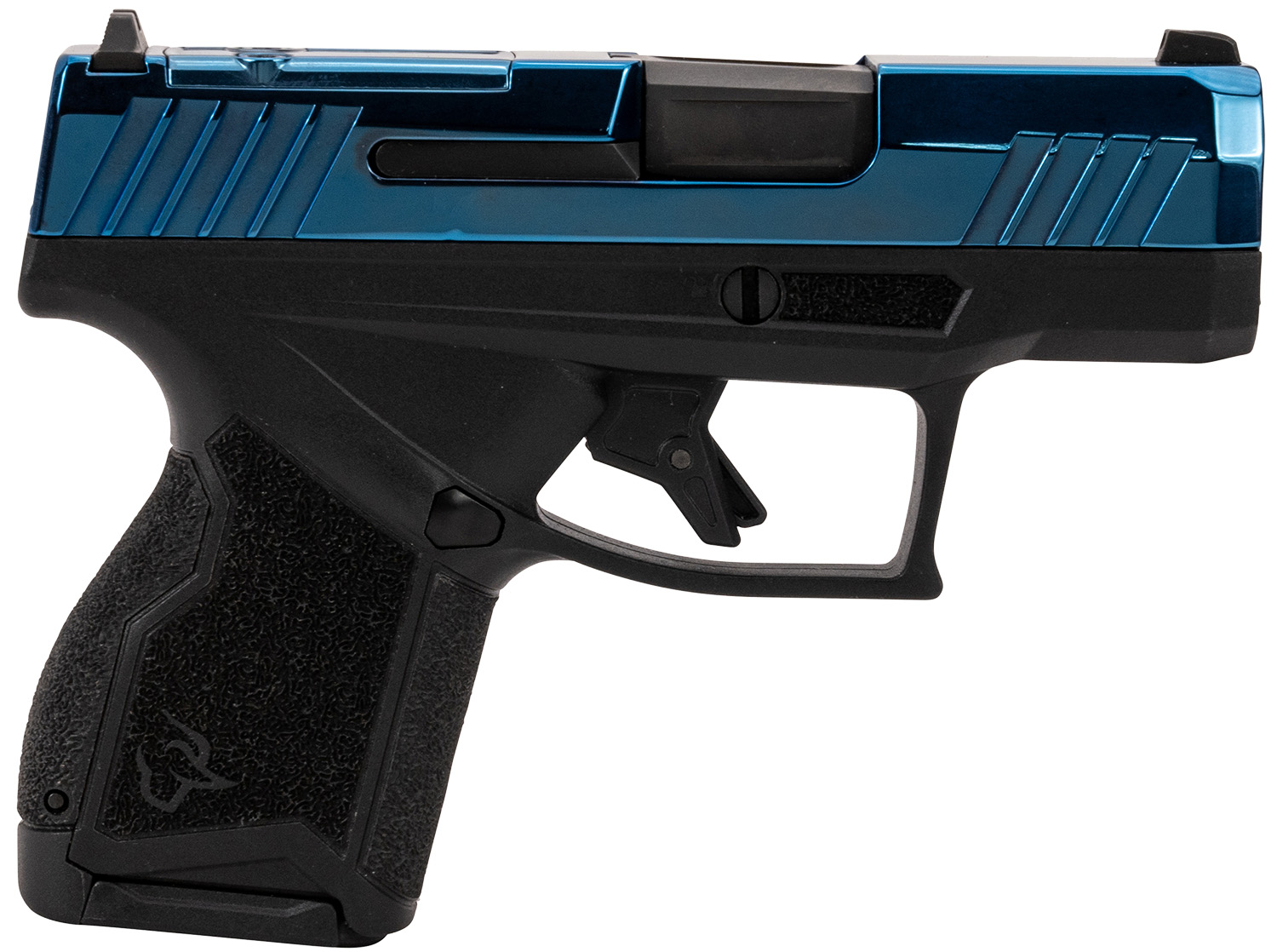 Taurus 1-GX4M931-B GX4 Micro-Compact Frame 9mm Luger 13+1 3.06" Satin Black DLC Stainless Steel Barrel, Blue PVD Serrated Alloy Steel Slide, Matte Black Stainless Steel Frame, Textured Grip