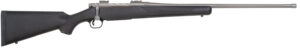 Mossberg 28261 Patriot  Full Size 7mm PRC 3+1 24" Stainless Cerakote Fluted Threaded Barrel, Drilled & Tapped Stainless Cerakote Receiver, Black Fixed Synthetic Stock