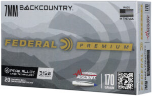 Federal P7BCTA32 BackCountry  7mm BC 170gr Terminal Ascent 20 Per Box/10 Case