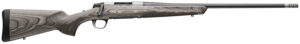 Browning 036092294 X-Bolt 2 Hunter Full Size 6.5 PRC 3+1 24" Matte Blued Threaded Sporter Barrel, Drilled & Tapped Stainless Steel Receiver, Fixed Gray Laminate Stock, Radial Muzzle Brake