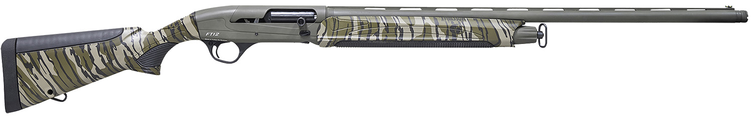Pointer REXPFT12CAMO Field Tek 12 12 Gauge Semi-Auto 3" 5+1 28" OD Green Cerakote Vent Rib Barrel, OD Green Cerakote Aluminum Receiver, Fixed Mossy Oak Bottomland Synthetic Stock