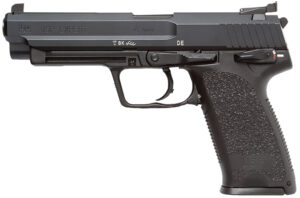HK 81000365 USP Expert V1 SA/DA 45 ACP Caliber with 5.19" Barrel, 10+1 Capacity, Overall Black Finish, Serrated Trigger Guard Frame, Serrated Long Steel Slide & Polymer Grip Includes 2 Mags