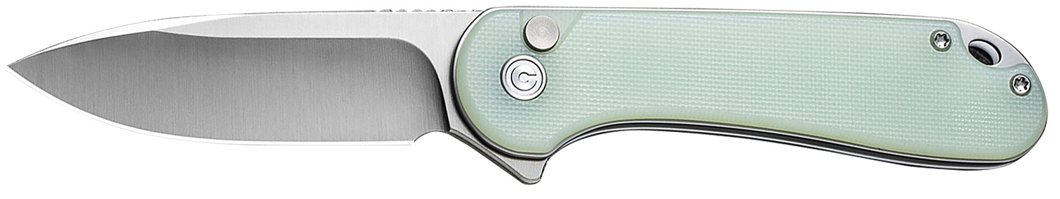 Civivi Knives C18062P-2 Elementum II EDC 2.96" Folding Drop Point Plain Satin Nitro-V Steel Blade, Natural G10 Handle