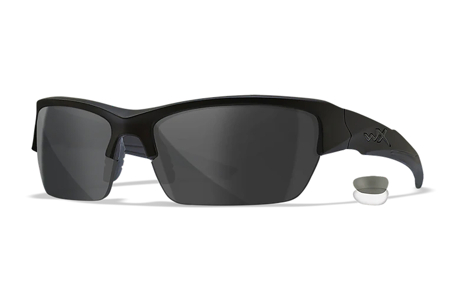 Wiley X CHVAL07 Valor Medium Smoke Gray/Clear Lens Polycarbonate Matte Black Frame
