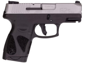 Taurus 1-G2S939 G2S  Compact Frame 9mm Luger 7+1 3.26" Matte Stainless Steel Barrel, Matte Stainless Steel Serrated Slide, Black Polymer Frame w/Accessory Rail, Black Polymer Grip