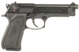 Beretta USA J92F300 92FS  Full Size Frame 9mm Luger 10+1 4.90" Black Steel Barrel, Black Bruniton Steel Serrated Slide, Black Bruniton Aluminum Frame, Ambidextrous