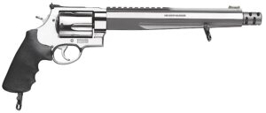 Smith & Wesson 170262 Performance Center Model 460 XVR 460 S&W Mag 5rd 10.50" with Rail Barrel Overall Stainless Stainless Steel with Black Polymer Grip Includes Muzzle Brake
