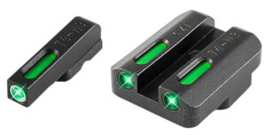 TruGlo TG13CZ1A TFX  Black | Green Tritium & Fiber Optic White Outline Front Sight Green Tritium & Fiber Optic Rear Sight