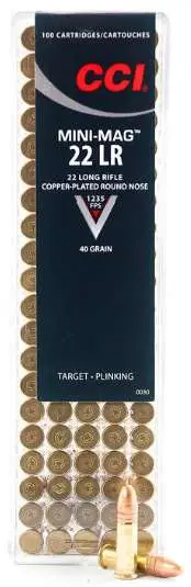 CCI 22 LR  MINI MAG  40GR CPRN 100 RD/BX 50 BX/CS