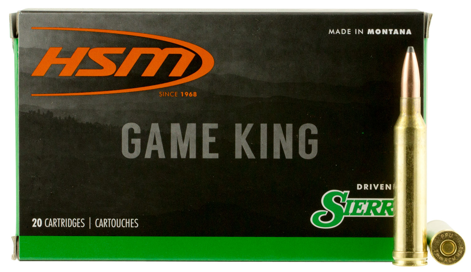 HSM 7MMMAG23N Game King 7mm Rem Mag 175 gr Sierra GameKing Spitzer Boat Tail 20 Per Box/ 20 Case