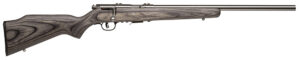 Savage Arms 96705 93R17 BVSS Full Size 17 HMR 5+1 21" Satin Heavy Button Rifled Barrel, Satin Drilled & Tapped Stainless Steel Receiver, Gray Fixed Laminate Stock, Right Hand